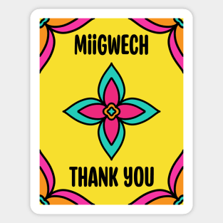 Thank You Ojibwe Sticker